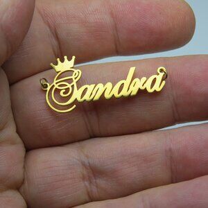 14k Gold Name Plate SANDRA